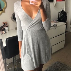 Heathered light gray dress